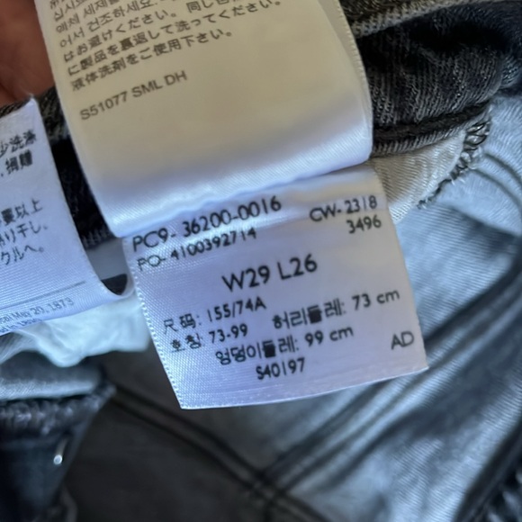 Levi's 501 Embellished Studded Charcoal Gray Black Jeans 29x26 - Picture 3 of 7